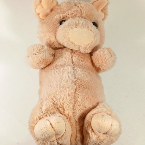 Moshi Moshi Pink Pig Stuffed Animal Plush Zip Back Secret Pocket HTF 9" - Picture 10 of 13